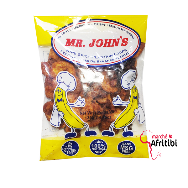 Mr. Johns ripe spicy plantain chips | Afritibi