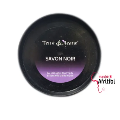 BLACK SOAP Terre d'Oléane-Romarin et Ghassoul #afritibi